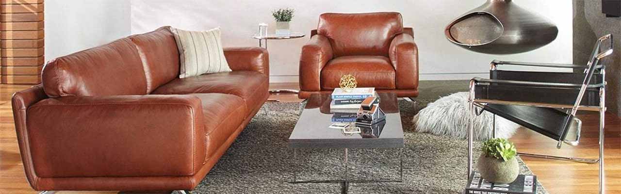 Leather sofa shop scandinavian design