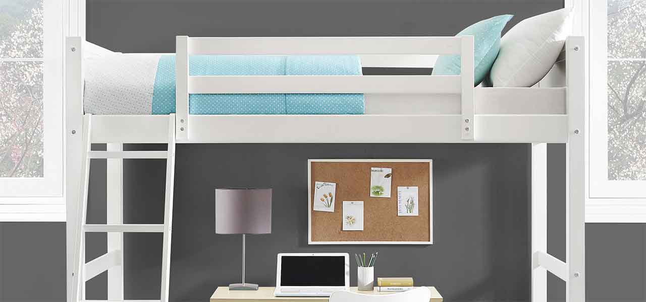 walmart loft bed with desk