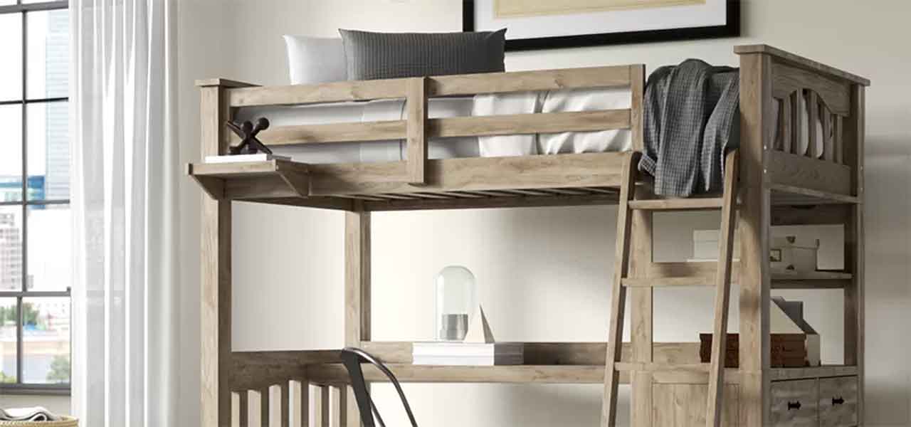 cabin bed with desk for teenager